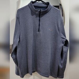Greg Norman Navy Heather Quarter-Zip Pullover